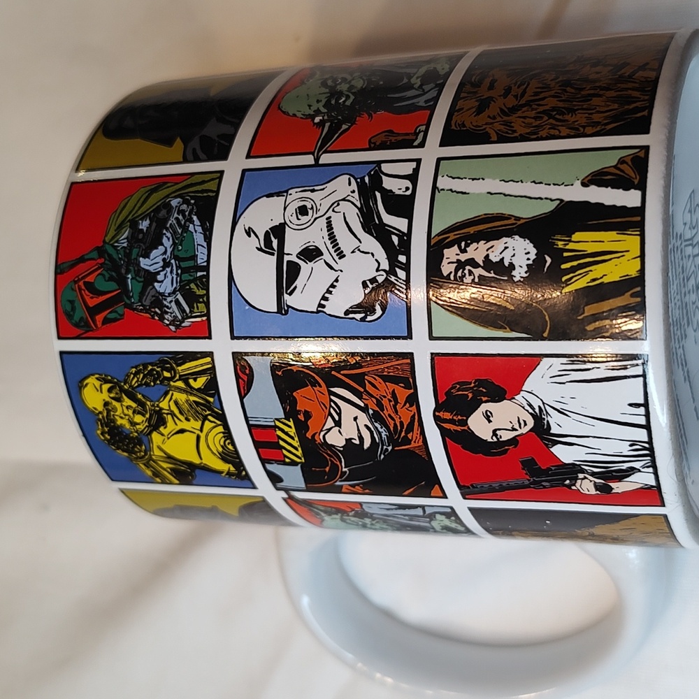 12 oz grid Star Wars mug, grey interior